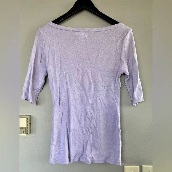 Michael Stars Light Purple 3/4 sleeve shirt size XS/S like new - Picture 3 of 5